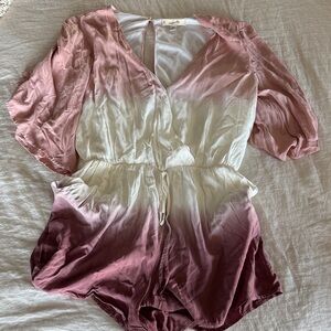 Magnolia Pink and White Ombre Blouse